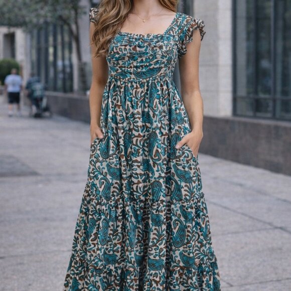 House of Harlow 1960 Dresses & Skirts - House Of Harlow 1960 Peasant Hippie Dress S 100% Cotton Cottagecore Boho Maxi